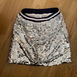 Rockets of Awesome sequin silver girls skirt 8